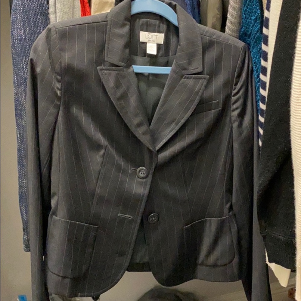 Loft black stripe blazer